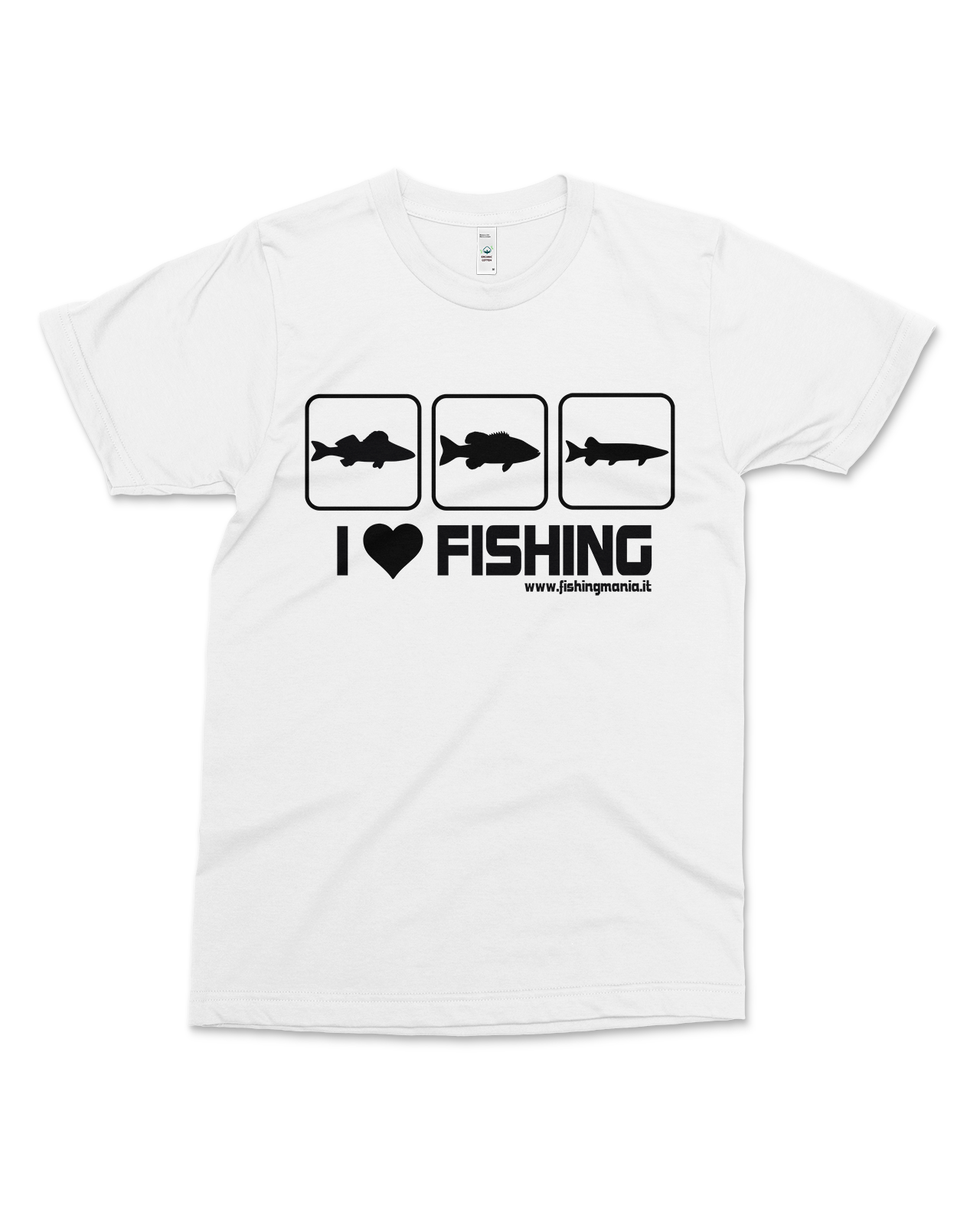 Organic cotton T Shirt - I love fishing