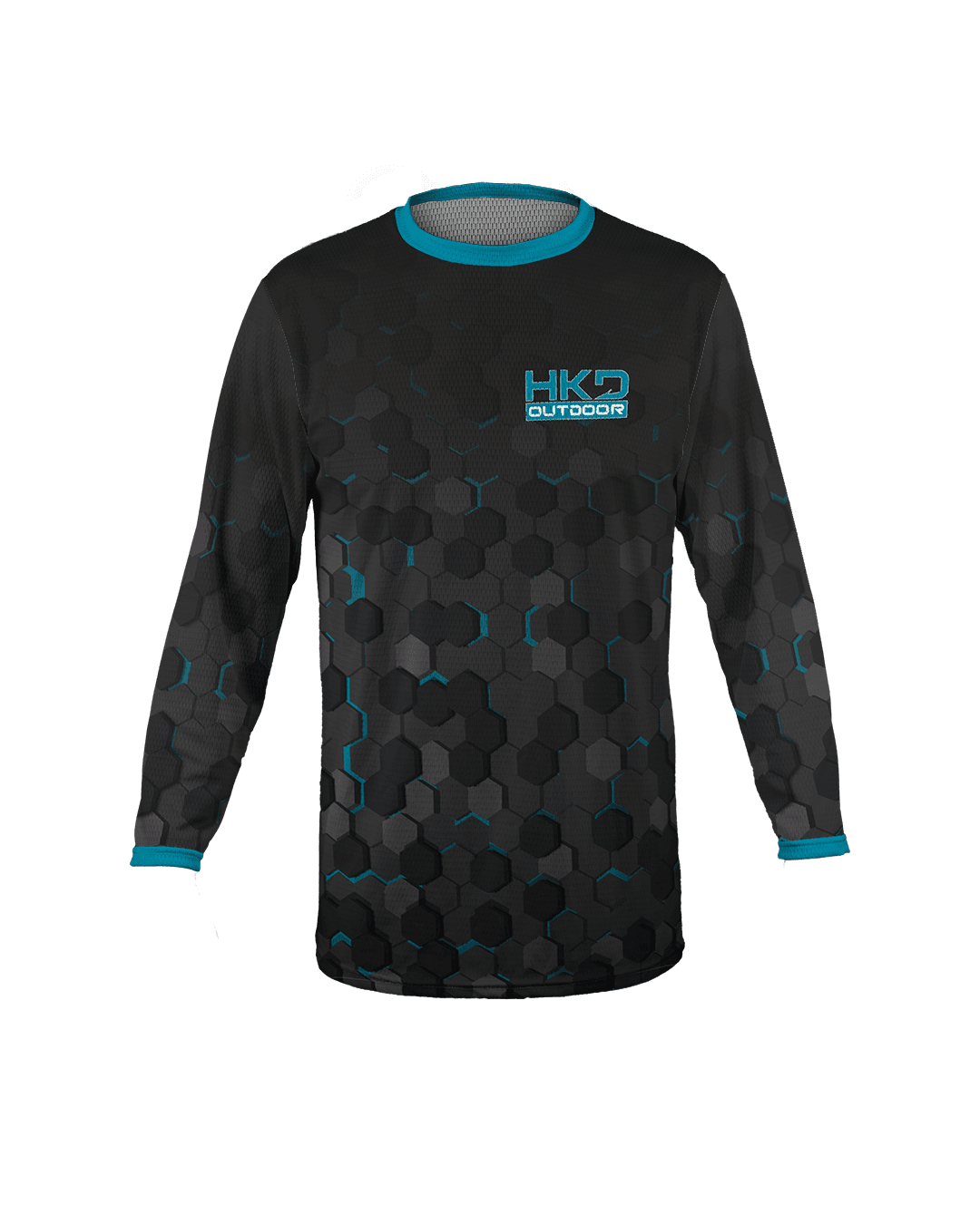 Maglia maniche lunghe Carbon® Blue Hexagon - HKD Outdoor ® - abbigliamento tecnico pesca